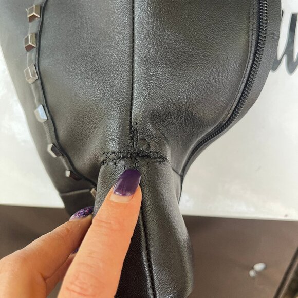 Neiman Marcus studded black leather high bots 6,5 $350